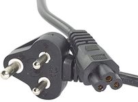 TROMART® 3 Pin Laptop Charging Cable 1.5 Meter Power Supply Adapter for PC Monitor Printer Black