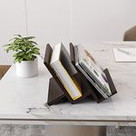 BLUEWUD Isvia Engineered Wood Magazine Holder Cum Newspapers Book Stand Decorative Hall Décor for Living room Home Furniture (Wenge)