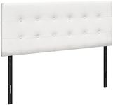 Monarch Specialties I 6002F Bed, Headboard Only, Full Size, Bedroom, Upholstered, Pu Leather Look, White, Transitional