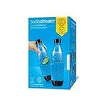 SodaStream DuoPack Fuse 2x 1L KST bottle - dishwasher safe (BPA free) - replacement bottles for SodaStream Water bubbler with PET bottles, black, 9x17.2x29