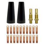 Allyearauto 24 PCS Flux Core Gasless Nozzle Tips Kit, Compatible with Lincoln Magnum 100L & Weld-Pak 100HD 125HD 140HD MIG Welder, MIG Eastwood 135/175, Titanium 140, Lotos 140, Tweco Mini |.030” Tips