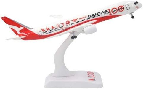 Qantas 787-9 100th Anniversary Diecast Metal Plane Model Wheels & Stand 18.5 cm