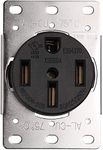 Stanz (TM) 50 Amp Range Receptacle Outlet for Dryer Stove Oven Range, Generator, RV, Electric Vehicles EV | Indoor/Outdoor, NEMA 14-50R, 3- Pole, 4 Wire (8, 6, 4 AWG Copper Only), 125/250V, UL Listed Black