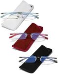 HIYANJN Rimless Reading Glasses For