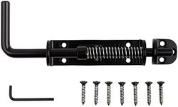 National Hardware N109-214 V1142 Spring Loaded Heavy Duty Sliding Bolt, No Size, Black