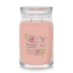 Yankee Candle Fresh Cut Roses Scented, Signature 20oz Large Jar 2-Wick Candle, Over 60 Hours of Burn Time