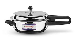 Butterfly Blue Line Wider Stainless Steel Pressure Cooker, 3.5-Liter