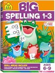 School Zone - Big Spelling Grades 1-3 Workbook - Ages 6 to 9, 1st Grade, 2nd Grade, 3rd Grade, Letter Sounds, Consonants, Vowels, Puzzles, Games, and More (School Zone Big Workbook Series)