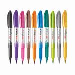 FLAIR Metallic Brush Pen With Flexible Tip | Watercolour Effect & Smudge Free Writing | Great Tool For Lettering & Calligraphy | Multicolor, Pack Of 10