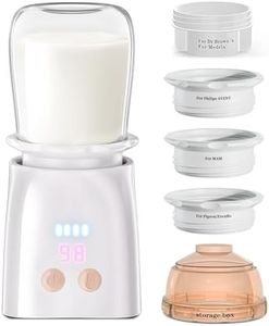 Hopebig Bottle Warmer, Fast Heating Portable Bottle Warmer with 4 Adapters, Rechargeable Travel Bottle Warmer with Smart Temperature Control, Cordless Baby Bottle Warmer for Breastmilk or Formula