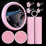 10 Pc Pink Leather Steering Wheel C