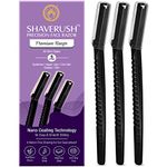 Mom & World ShaveRush Women Precision Face Razors, For Instant Hair Removal with Nano Coating Technology, 5 IN 1 - Eyebrows, Upper Lip, Chin, Sideburns, Bikini Line - Pack of 3