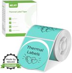 Thermal Labels for Nelko PM220 Label Maker, 2 inch (50mm) Round Thermal Label, Waterproof, Multi-Purpose Label Tape, 1 Roll of 150 Self-Adhesive Thermal Paper (Green)