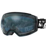 OutdoorMaster Ski Goggles PRO - Frameless, Interchangeable Lens 100% UV400 Protection Snow Goggles for Men & Women ( Black Frame VLT 60% L.Blue Lens and Free Protective Case )