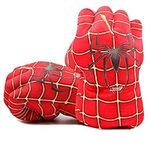 Superhero Gloves Kids Boxing Plush Hands Fists Gloves Toys Christmas for Boys and Girls (Red)