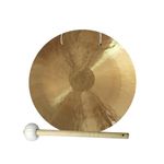 Arborea 26" Feng Gong Authentic Chinese Gong Includes Padded Gong Mallet & Hanging String Hand Calming Gong Sound Selected for Sound Healing Home Gong Percussion Instruments