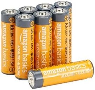 Amazon Basics 8-Pack AA Alkaline Batteries, 1.5 Volt, Long-Lasting Power