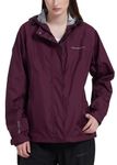 Acme Projects Rain Jacket 100% Waterproof, Breathable, Taped Seam, 10000mm/3000gm, YKK Zippers (Women's, 40, Burgundy)