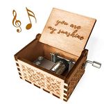 Ucuber You are My Sunshine Music Box - Wood Laser Engraved Vintage Cute Box Best Gift for Wife, Son, Daughter, Dad, Mom, Girlfriend, Wedding Anniversary/Birthday/Christmas/Valentine's Day