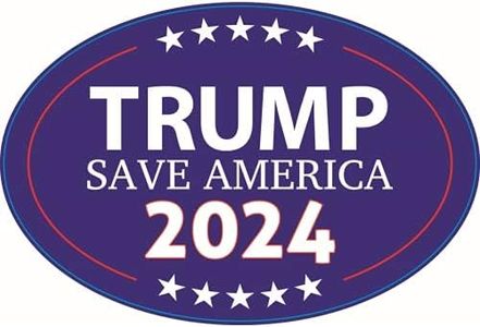 Magnet Me Up President Donald Trump MAGA 2024 Save America Republican Election Political Party Oval Magnet Decal, 4x6 inches, Heavy Duty Automotive Magnet for Car Truck SUV, Crafted in USA