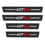 4 Pcs Carbon Fiber Car Door Sill Kick Plates for K-IA GT LINE Auto Door Sill Protector Cover Styling Decoration Interior Accessories