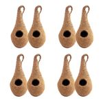 Sparrow Daughter Coir Bird Hanging Nest cage, Round Organic Bird House for Outdoor Balcony Tree Bird nest Wall Mounting for Sparrow/Small Birds, (Pair of 4)