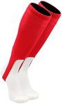 TCK 9 Inch Solid Baseball Stirrups (Scarlet, Large)