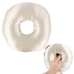 Lotvic Ear Piercing Pillow, 11 Inch Piercing Pillow for Side Sleepers, Ear Pillow with Hole, Donut Pillow for Ear, O-Shaped Pillow for Piercing Aftercare, Releasing Ear Pain, Sleeping Guard(Champagne)