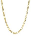 Barzel 18K Gold Plated Figaro Chain Necklace 2MM, 2.5MM, 3MM, 4MM, 4.5MM & 5MM for Women & Men (4.5MM, 18)