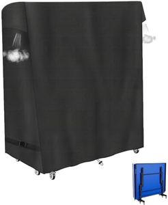 Ping Pong Table Cover,600D Oxford Fabric Covers for Outdoor Table Tennis and Folding Tables-All-Weather Protection Waterproof UV & Dustproof , Black, 65 x 27.5 x 72.8 in