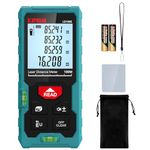 High Accuracy Laser Distance Meter 328ft/100m Kiprim LD100E Laser Measurement tool with Larger Backlit LCD,2 Bubble Levels,M/in/Ft Unit Switching and Pythagorean Mode for indoor or outdoor Use