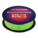 KastKing Superpower ColorShield Braided Fishing Line, Neon Green, 30LB, 150Yards