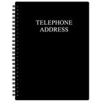 A5 Telephone Address & Birthday Book with Tabs, Address Log Book for Contacts, with Phone Numbers, Addresses, Birthday & Password. Alphabetical A-Z Organizer, Black, 14.8x21cm