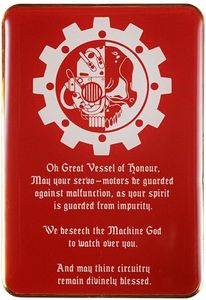 Starforged Adeptus Mechanicus STC Pin Badge Refrigerator magnet Warhammer 40000 Brooch, One Size, Metal, No Gemstone, Red