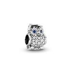 PANDORA Jewelry Owl Graduation Crystal and Cubic Zirconia Charm in Sterling Silver, Metal crystal, Cubic Zirconia