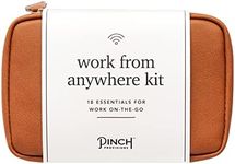 Pinch Provisions Work from Anywhere Kit, Includes 18 Essentials to Help You Stay on Task, Must-Have Work Essentials, Compact, Multi-Functional, Double-Pocket Vegan Leather Pouch