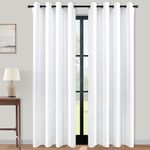 KOUFALL Closet Curtains for Bedroom Closet Door,95 Inch Long Open Grommet 80% Blackout Privacy Thermal Door Divider Curtain for Doorway Hallway,94 95 in Length,White