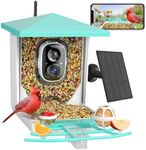 Smart Bird Feeder with Camera Solar Powered, Free AI Identify 6000+ Bird Species & Motion Detection