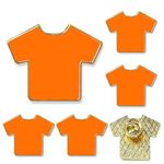 6PCS Orange Shirt Pins, Orange Tshirt Shaped Brooches for National Day for Truth and Reconciliation, Canada Native Awareness Enamel Lapel Badge Armband for Kids Adults