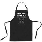 Positive Products Ireland May The Forks Be with You Apron Kitchen Cooking Baking BBQ Apron for Men and Women Bring Your Dinner Party to Life with Our Novelty Funny Cooking Apron