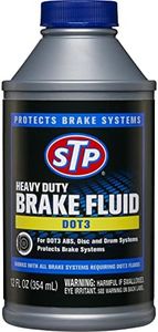 STP Heavy Duty Brake Fluid, Dot 3 Brake Fluid Protects Brake Systems, ABS, Disc and Drum Systems, 12 Oz, STP