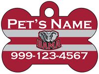 Alabama Crimson Tide Personalized Dog Tag Pet Id Tag w/ Your Pets Name and Number