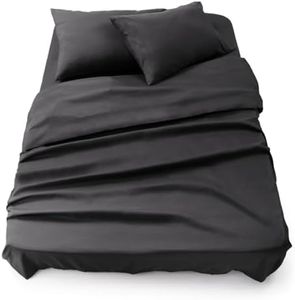 Blumtal - Parure De Lit 160x200 en Microfibre - 3 Pièces - Drap Housse 160x200 + Drap Plat 2 Personnes (240x275) + 2 Taies d'oreiller 50x80 - Anthracite
