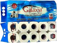 Galaxia Toilet Tissues Jumbo Pack of 10 Rolls (220 Pulls Per Roll)