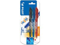 Pilot Frixion Erasable Rollerball 0.7 mm Tip - Black/Red/Blue, Pack of 3