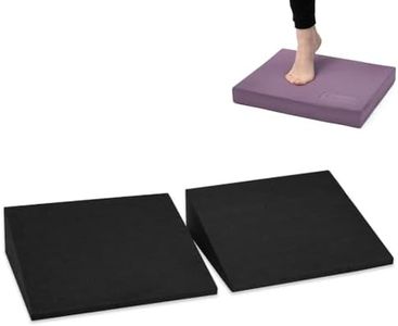 strongtek purple balance pad & xl foam wedges – rehab & squat training support set