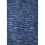 Nourison Essentials Indoor/Outdoor Navy Blue 5' x 7' Area Rug, Easy Cleaning, Non Shedding, Bed Room, Living Room, Dining Room, Backyard, Deck, Patio (5x7)