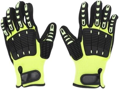 Generic Safety Work Gloves, Anti Vibration Impact Proof Gloves with NBR Frosted Coating for Power Tool Work, Manual Tool Work, Logistics Handling, Secure Fit, Flexible Grip (M)