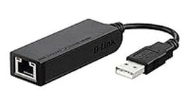 D-Link DUB-E100 High-Speed USB 2.0 Fast Ethernet 10/100 Mbit/s Ethernet Adapter , Black