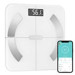 Healthkeep Scales for Body Weight with App 13 Body Composition Metrics, Smart Digital Bathroom Scales Bluetooth Weighing Scale Compatible with iOS Android, Max 400lb/180kg, White